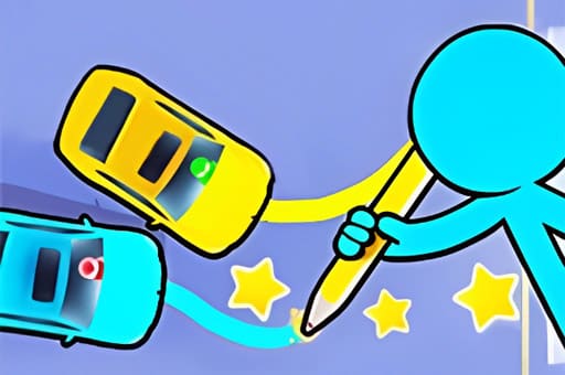 Line Drawing: Car Road