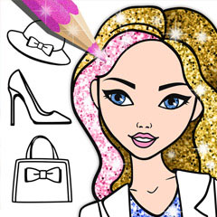Fashion Coloring Book Glitter