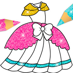 Glitter Dress Coloring