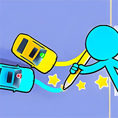 Line Drawing: Car Road