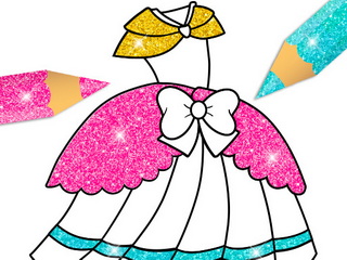 Glitter Dress Coloring