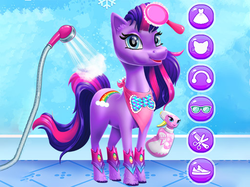 Magical Unicorn Grooming World Online HTML5 Games on NaptechGames.com